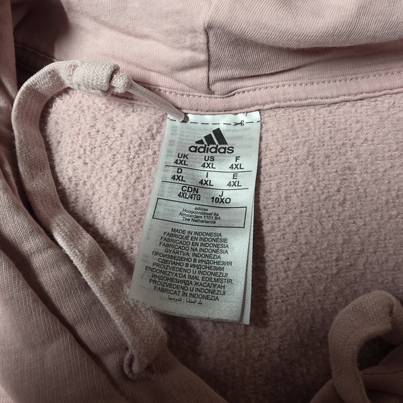 Adidas Men's Light Pink Hoodie - Picture 3 of 4